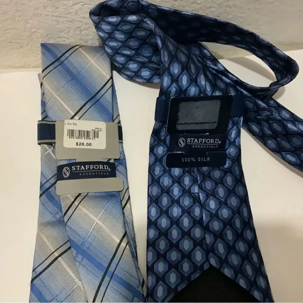New lot of 2 Stafford Men's Neck Ties